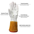 Tig Wellding Gloves 12 дюймов кожа кожа кожа Keystone Thumb Mounting Cuffe Кожаные сварочные перчатки